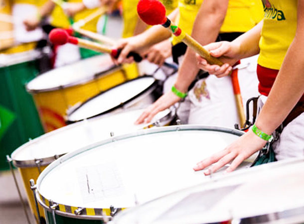 Top 40 Team Building Events in the UK - Samba Drumming - Right Angle Corporate Events